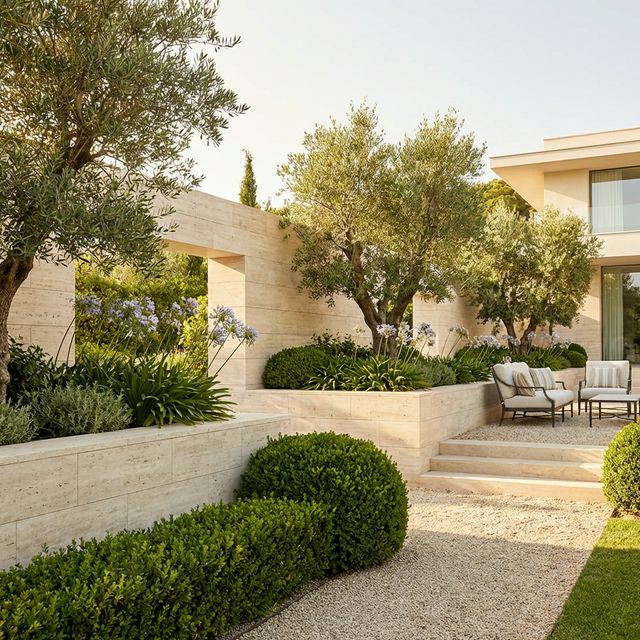 Bahçe Duvarı Traverten Kaplama